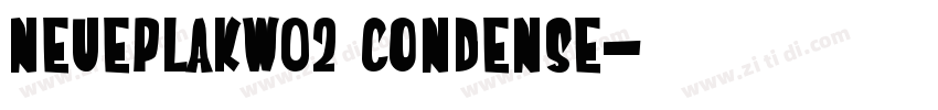NeuePlakW02 Condense字体转换
